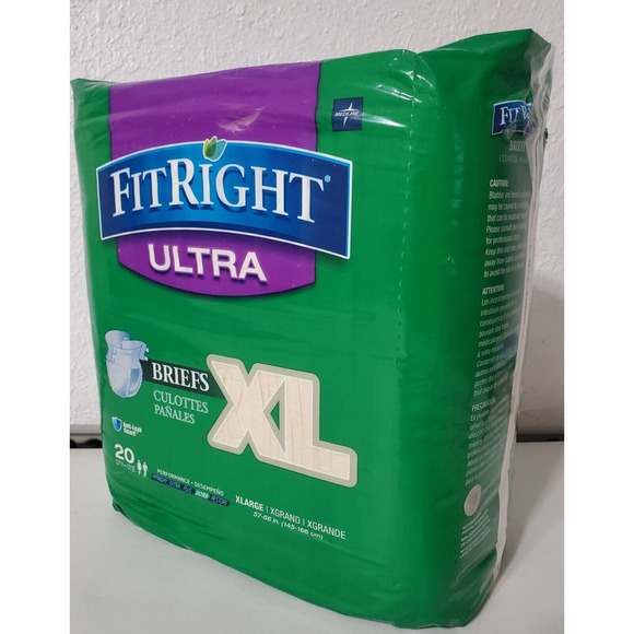FitRight Ultra Adult Diapers, Incontinence Briefs with Tabs, Heavy 20 Ct ✅ - Picture 3 of 9